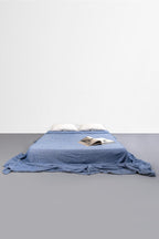 Blue Muslin Bedspread - 100% Cotton - Limited Stock