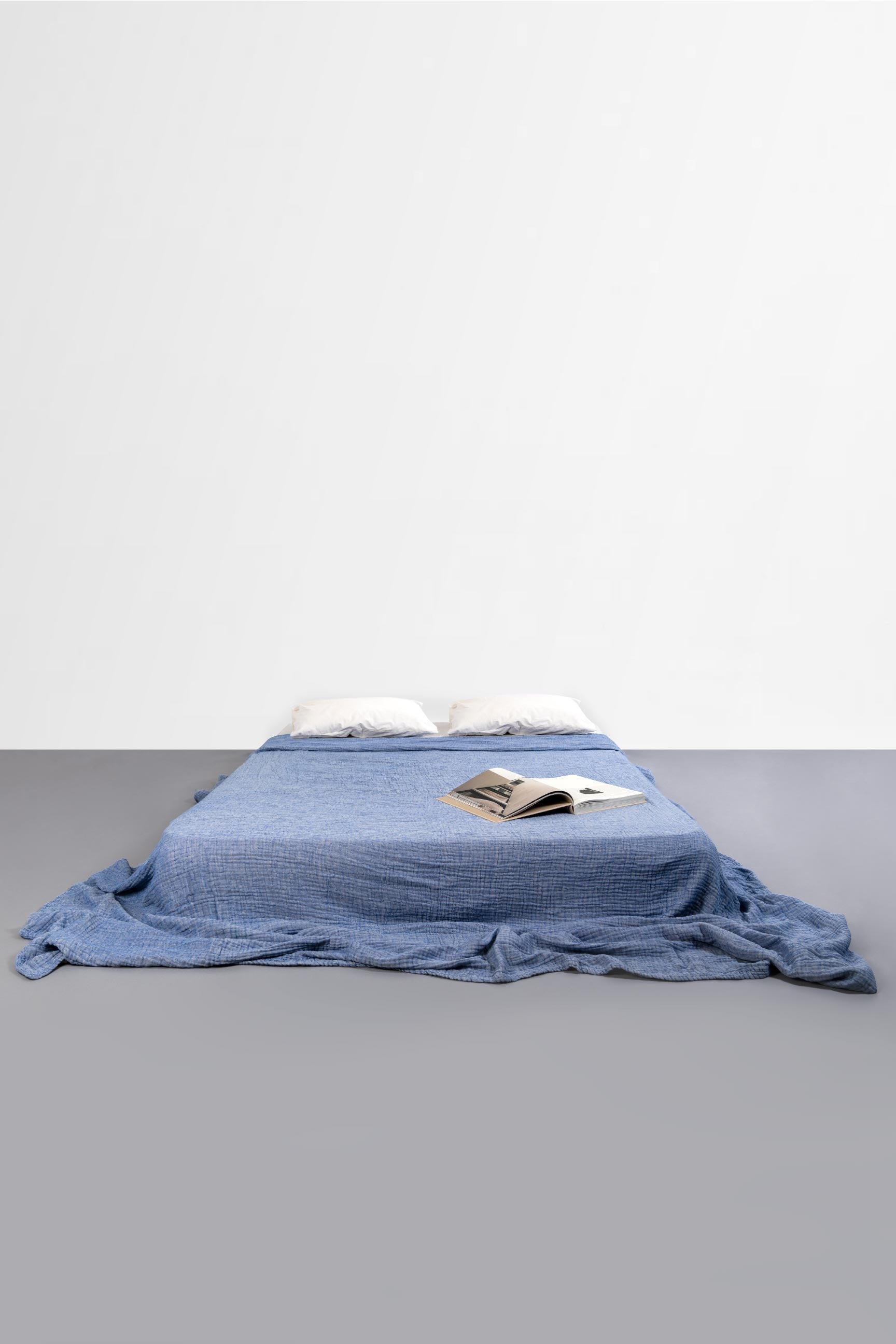 Blue Muslin Bedspread - 100% Cotton - Limited Stock