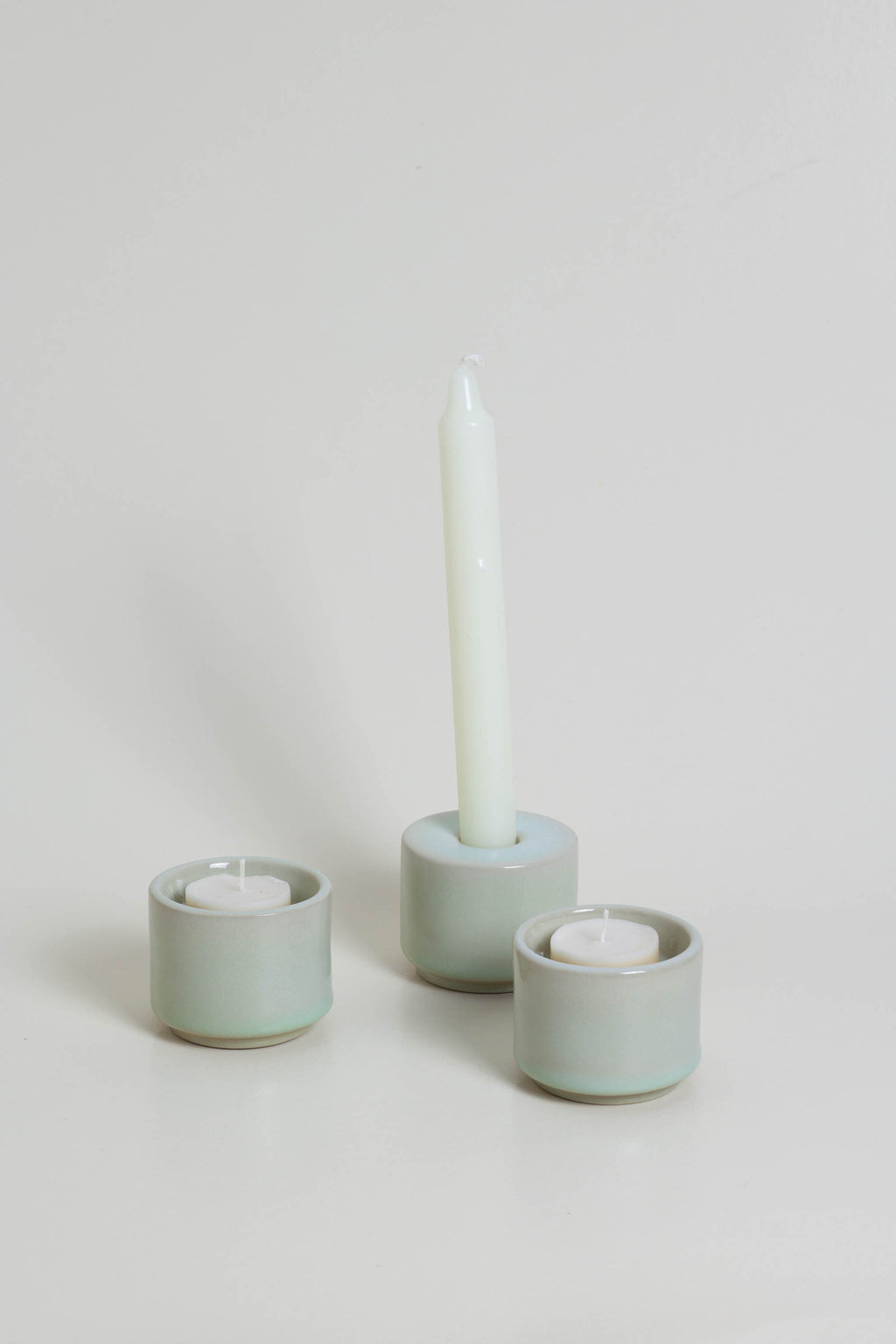 Modular Candle Holder - Ivory Glazed - Limited Stock