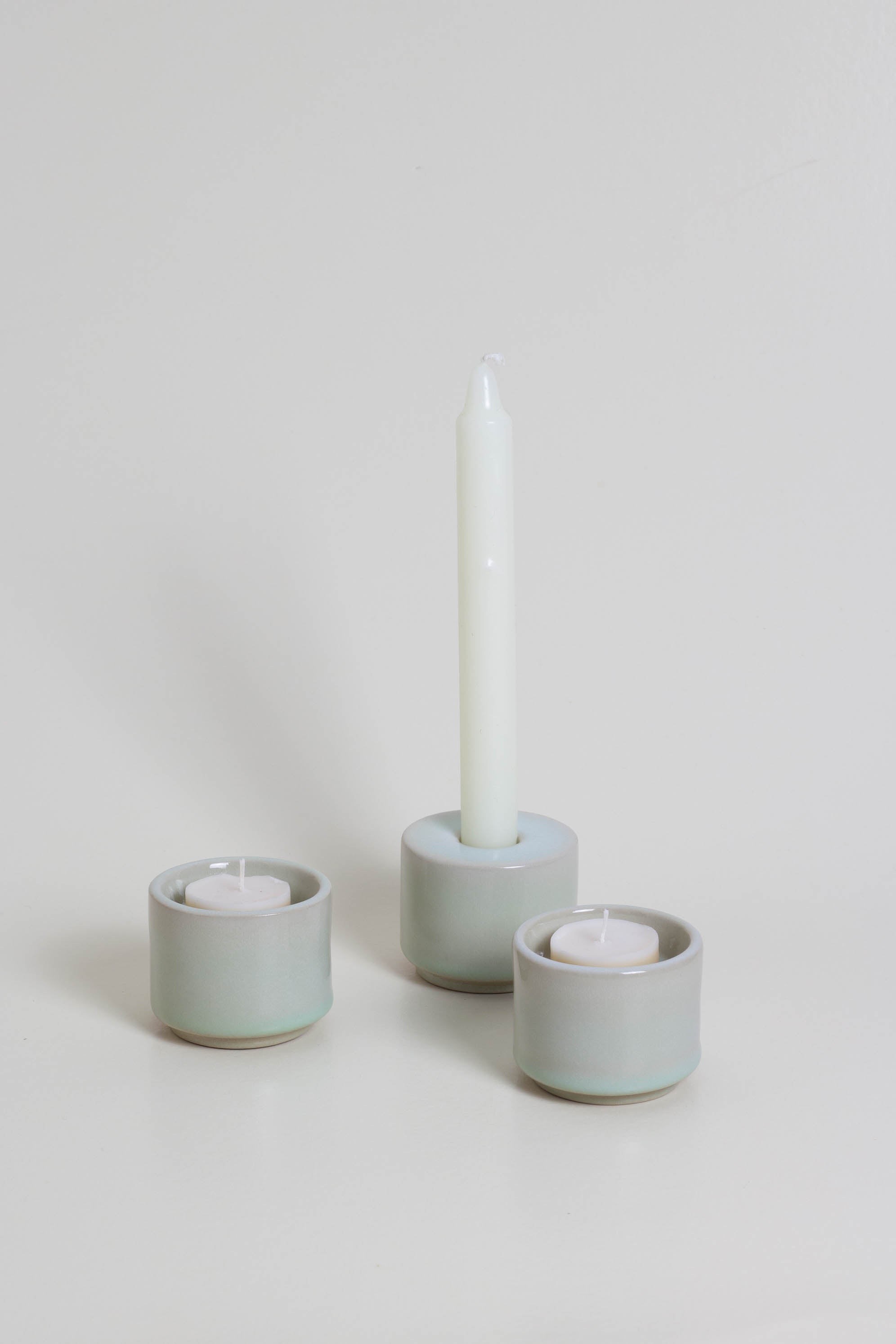 Modular Candle Holder - Ivory Glazed - Limited Stock