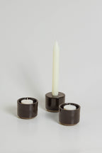 Modular Candle Holder - Brown Glazed -  Limited Stock