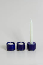 Modular Candle Holder - Blue Glazed -  Limited Stock