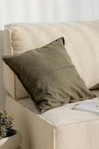 Olive Green Wool Cushion Cover