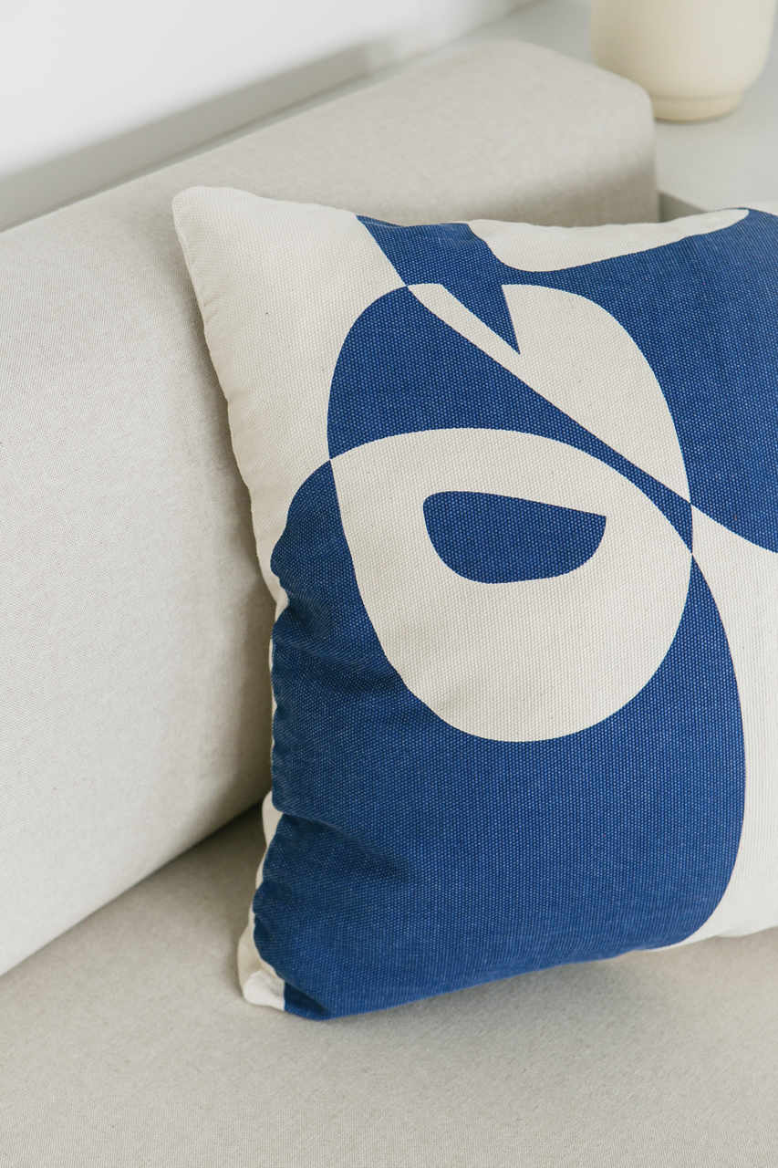 Printed Cushion Cover – Blue