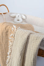 Beige Muslin Blanket for Kids - 100% Cotton - Limited Stock